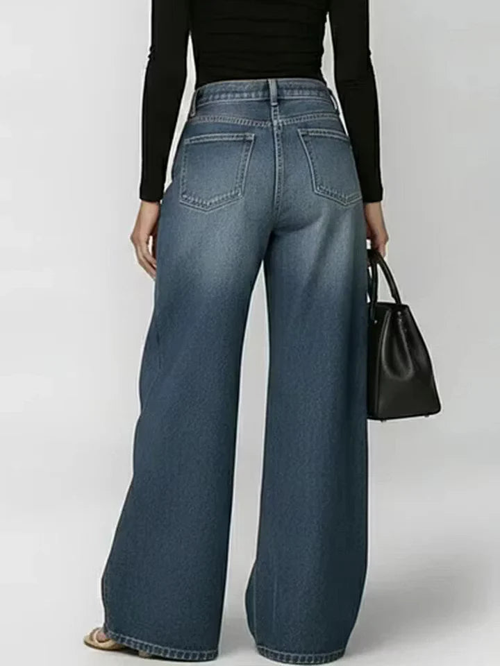Jeans Estilo Vanguardista Con Ojetes